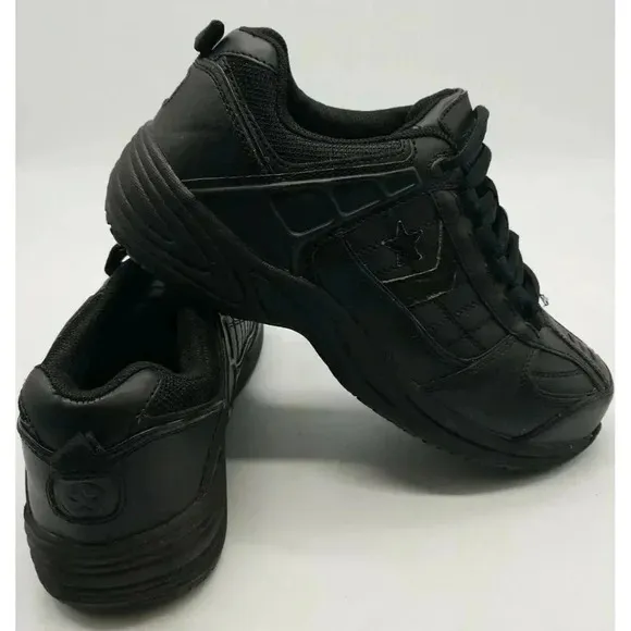 Converse Comfort Classic Steel Toe All Black Occupational Non Slip Shoes Men 8.5