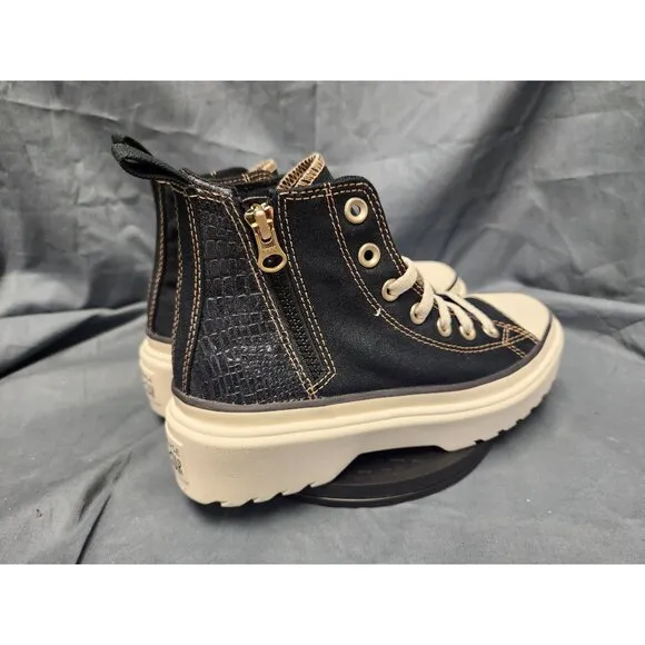 Converse Girls CT All Star Lugged Lift Hi Sneakers Black Size 5 NEW NO BOX!