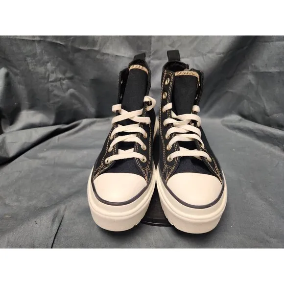 Converse Girls CT All Star Lugged Lift Hi Sneakers Black Size 5 NEW NO BOX!