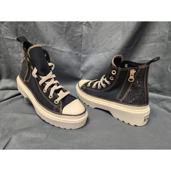 Converse Girls CT All Star Lugged Lift Hi Sneakers Black Size 5 NEW NO BOX!