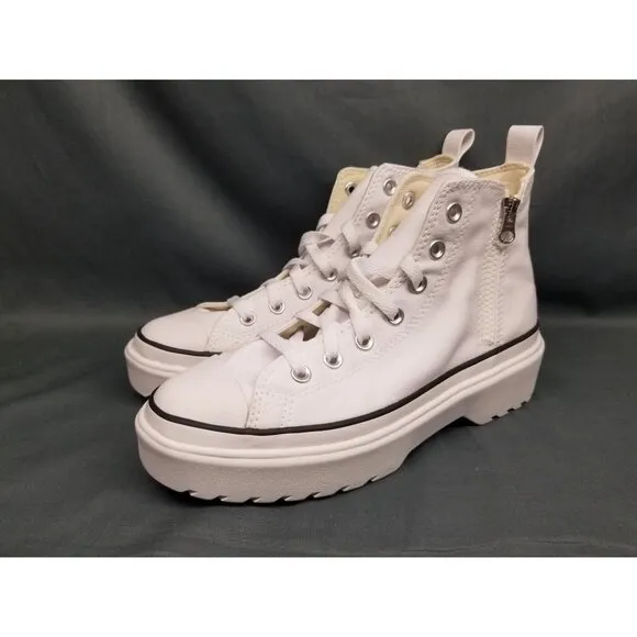 Converse Girls CT All Star Lugged Lift Hi Sneakers White Size 5 NEW IN BOX!