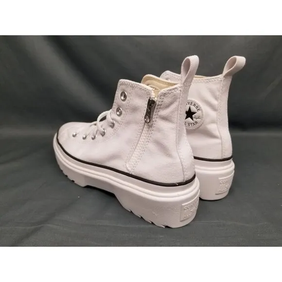 Converse Girls CT All Star Lugged Lift Hi Sneakers White Size 5 NEW IN BOX!