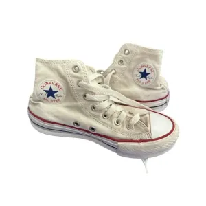 Converse Kid's White Red Chuck Taylor All Star Lace Up Sneaker Shoes Size 2