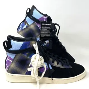 Converse Pro Leather Shoes Mid Top Multi Black Men’s Suede Sneakers Size A01572C