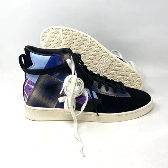 Converse Pro Leather Shoes Mid Top Multi Black Men’s Suede Sneakers Size A01572C