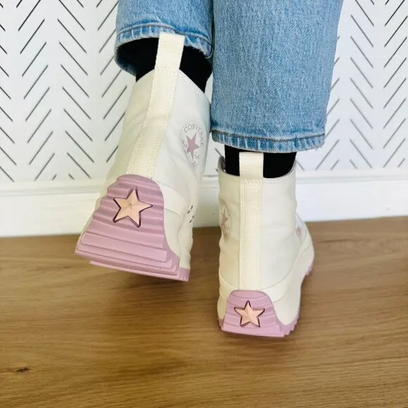 ⭐Converse Run Star Hike Hi Men Shoes Sz 5.5 Self Care Club Cream Purple A08217C⭐