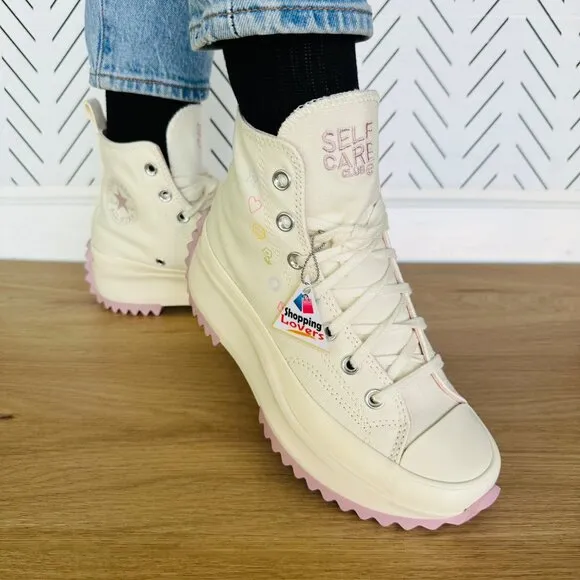 ⭐Converse Run Star Hike Hi Men Shoes Sz 5.5 Self Care Club Cream Purple A08217C⭐
