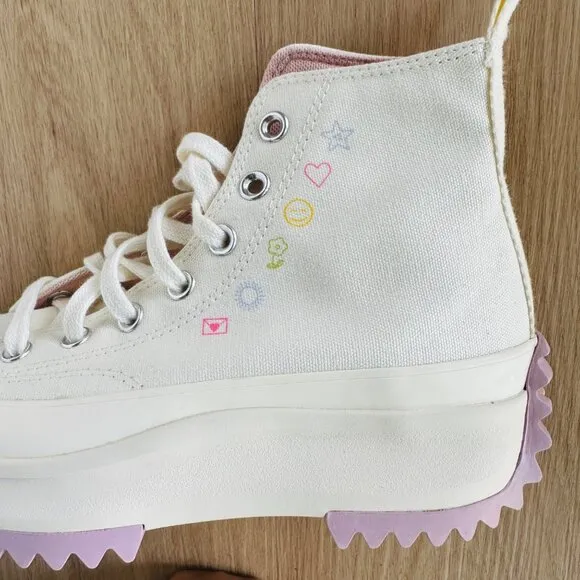 ⭐Converse Run Star Hike Hi Men Shoes Sz 5.5 Self Care Club Cream Purple A08217C⭐