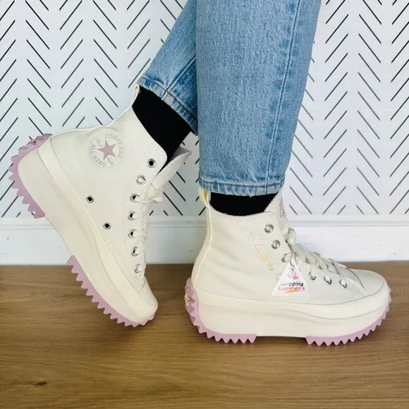 ⭐Converse Run Star Hike Hi Men Shoes Sz 5.5 Self Care Club Cream Purple A08217C⭐