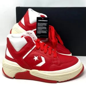 Converse Weapon CX Varsity Leather Shoes Women's Red White Mid Sneakers 172355C