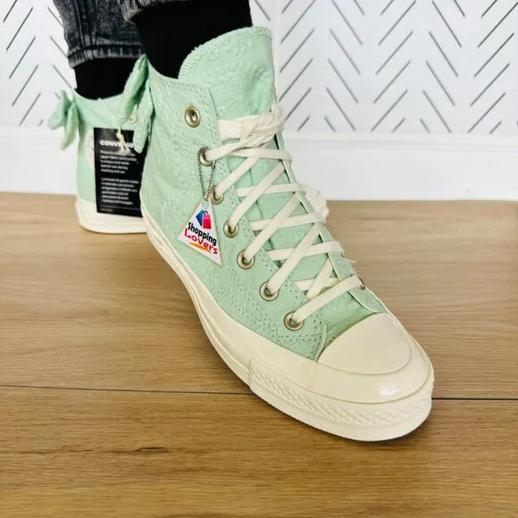 ⭐Converse Women Shoes Size 10 Chuck Taylor All Star Hi Bow Sneakers Mint A10245C