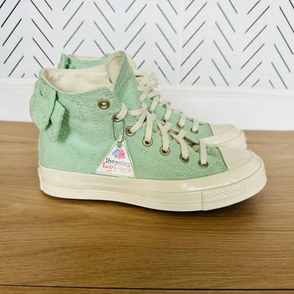 ⭐Converse Women Shoes Size 10 Chuck Taylor All Star Hi Bow Sneakers Mint A10245C
