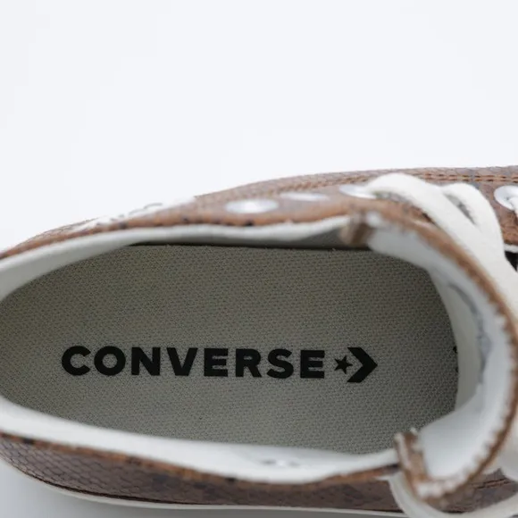Converse Women's Chuck Taylor All Star Snakeskin Print Shoes Black/Brown Size 8