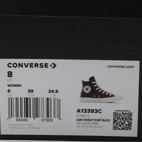 Converse Women's Chuck Taylor All Star Snakeskin Print Shoes Black/Brown Size 8