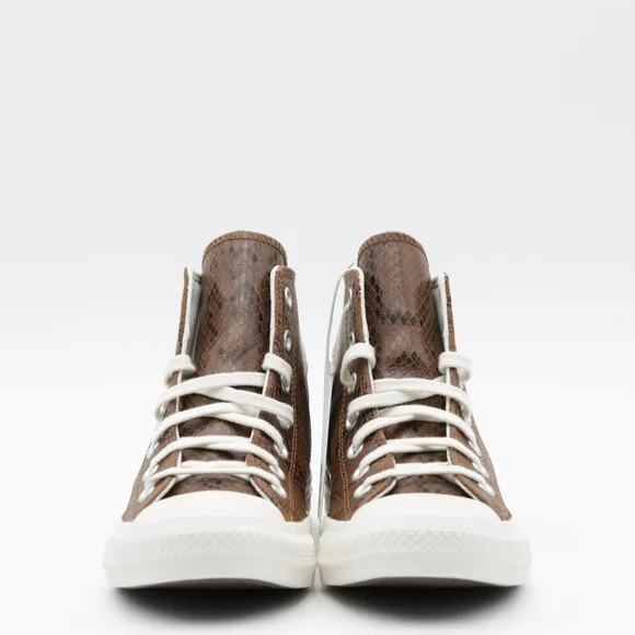 Converse Women's Chuck Taylor All Star Snakeskin Print Shoes Black/Brown Size 8