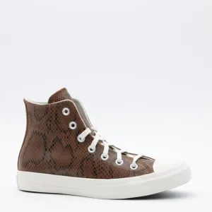 Converse Women's Chuck Taylor All Star Snakeskin Print Shoes Black/Brown Size 8
