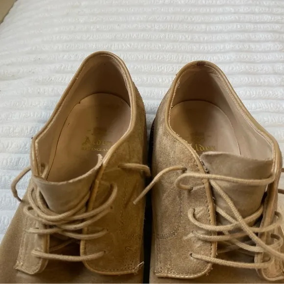 COPY - Alden Unlined Suede Plain Toe Blucher in Tan