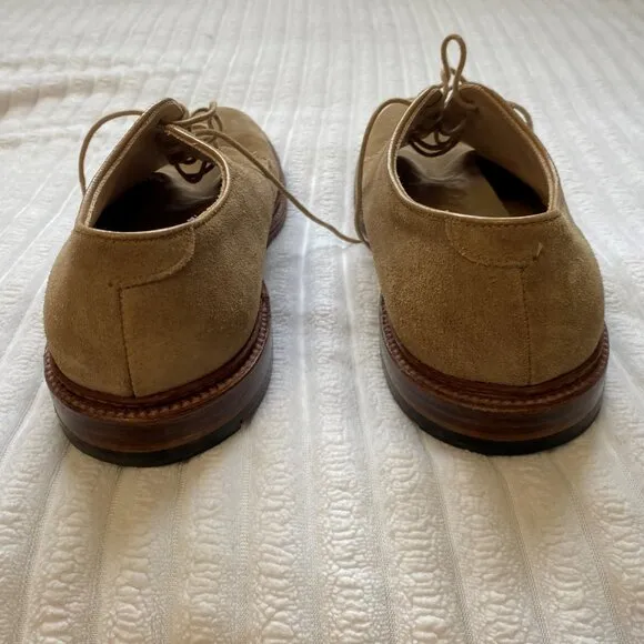 COPY - Alden Unlined Suede Plain Toe Blucher in Tan