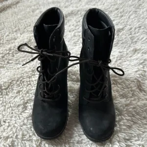COPY - Timberland Tillston Lace up High Heel Booties Black Size 7.5