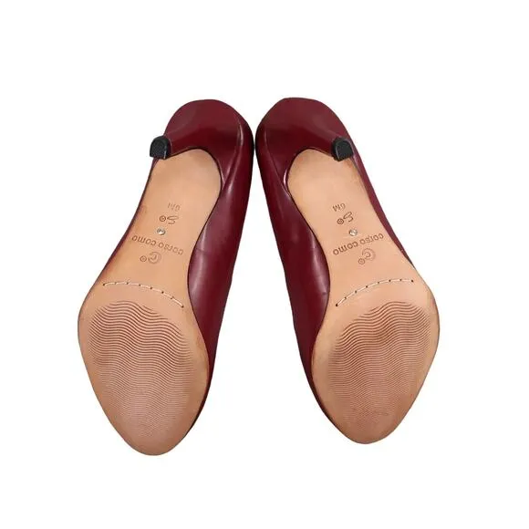 Corso Como Shoes Women 6 Pumps Stiletto Fashion Classic Leather Red Formal Party