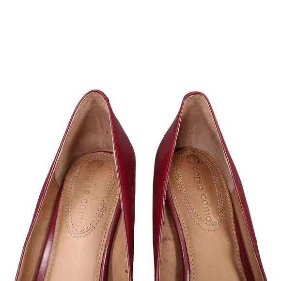 Corso Como Shoes Women 6 Pumps Stiletto Fashion Classic Leather Red Formal Party