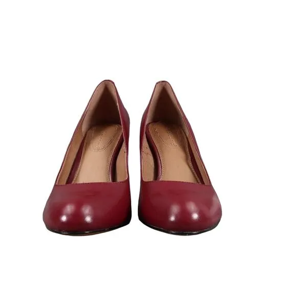 Corso Como Shoes Women 6 Pumps Stiletto Fashion Classic Leather Red Formal Party