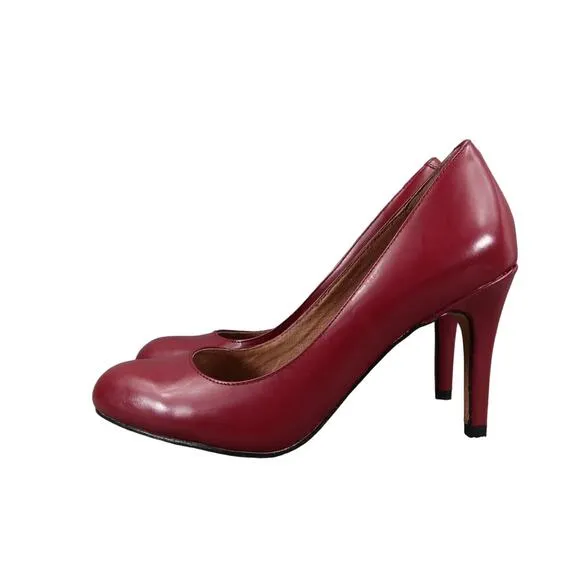 Corso Como Shoes Women 6 Pumps Stiletto Fashion Classic Leather Red Formal Party