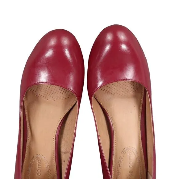 Corso Como Shoes Women 6 Pumps Stiletto Fashion Classic Leather Red Formal Party
