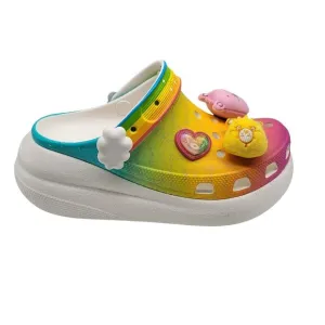 Crocs Care Bears Crush Clog Light-Up Rainbow Womens Size 6 Shoes