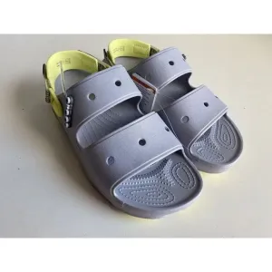 Crocs Classic All-Terrain Sandals Men's Sz 11 Slip On Clog Shoes Grey Yellow NEW