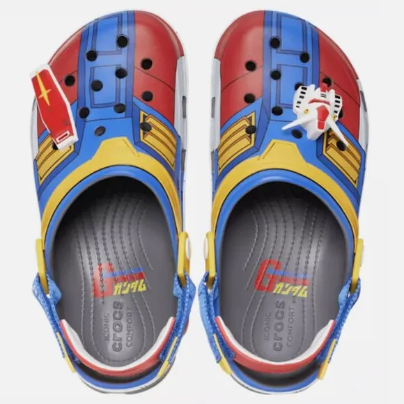 CROCS Gundam x All Terrain Clog Slides 'RX-78-2' Men's Shoes Size 7