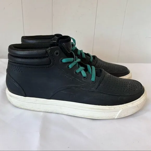Crocs Sneakers Mens 9 Citilane Roka Chukka Boots High Top Black White Shoes
