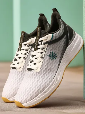 cult Men's AeroStride Running Shoes - White/Olive