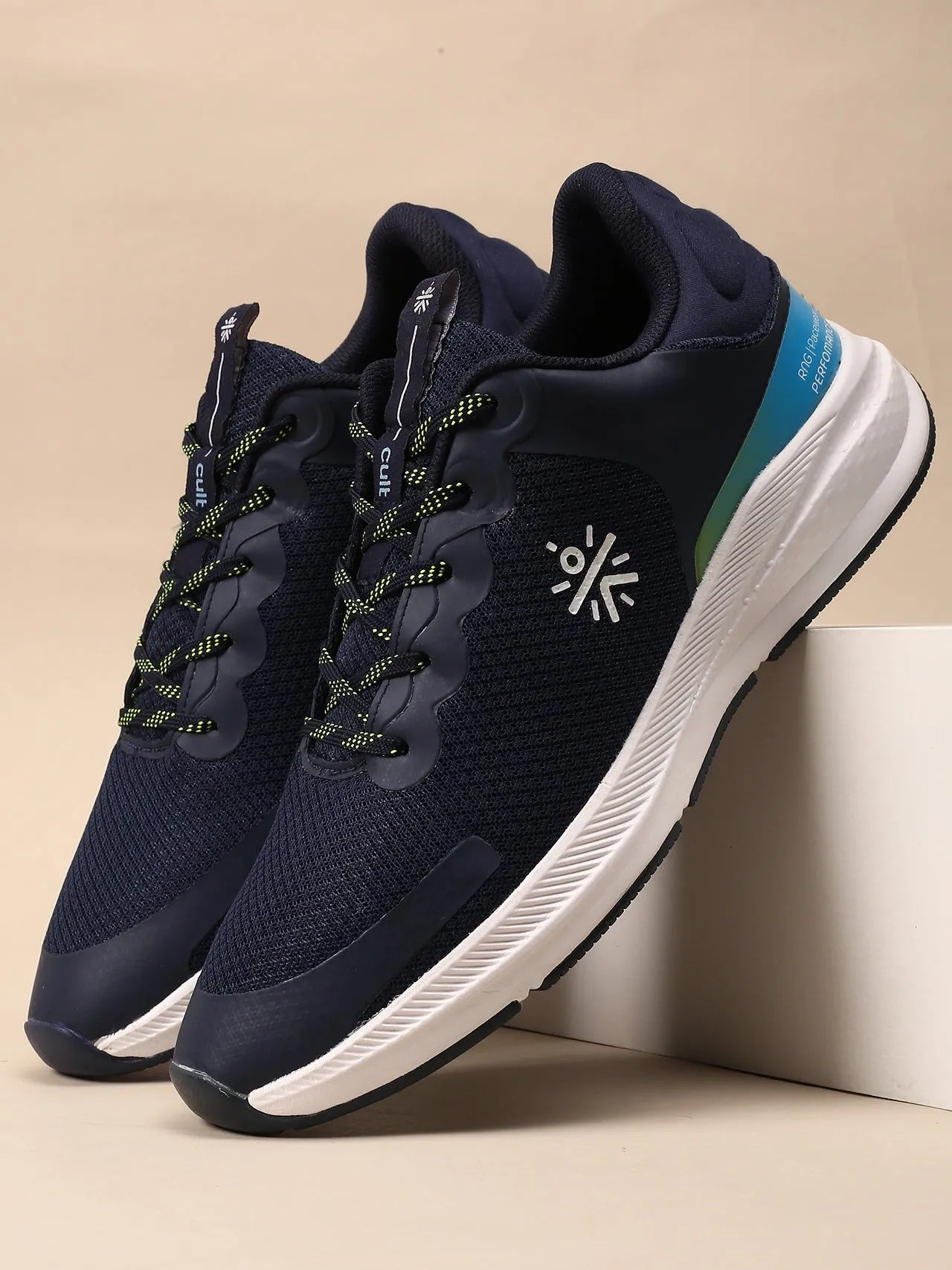 cult Men's SwiftStride Running Shoes - Navy/Green