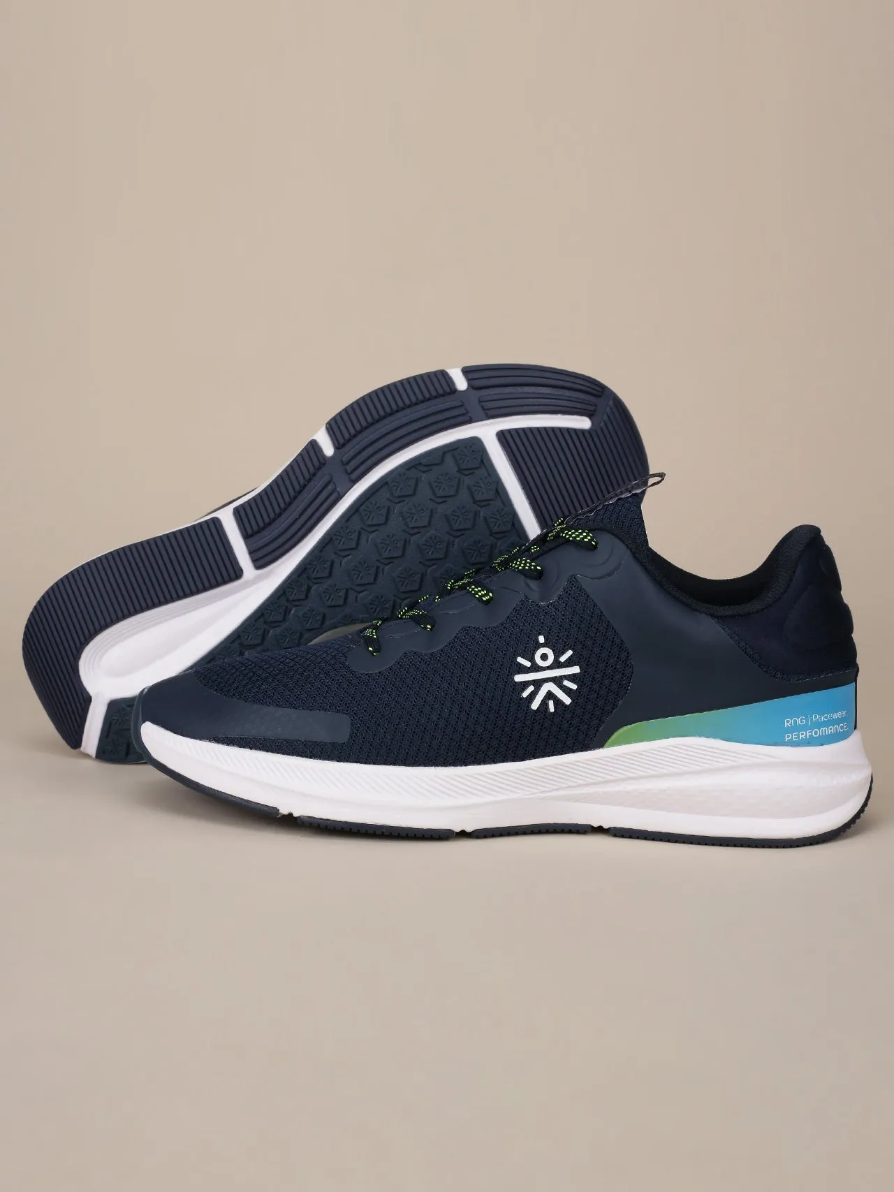 cult Men's SwiftStride Running Shoes - Navy/Green