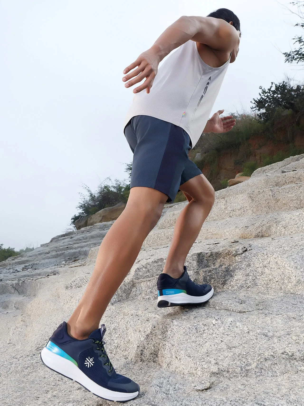 cult Men's SwiftStride Running Shoes - Navy/Green