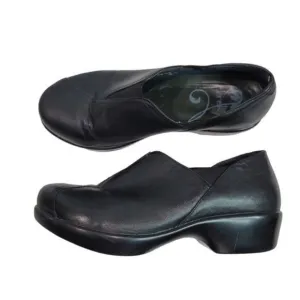 DANSKO Black Slip On Leather Clogs Size 41