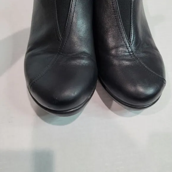 DANSKO Black Slip On Leather Clogs Size 41