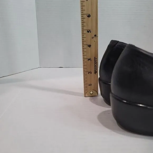 DANSKO Black Slip On Leather Clogs Size 41