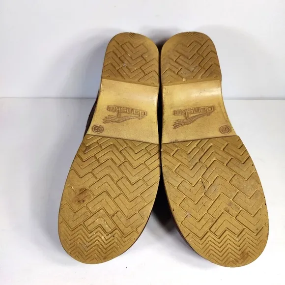 Dansko Burnished Leather Professional Brown Clog Women's Shoe Size 11.5-12 EU 42
