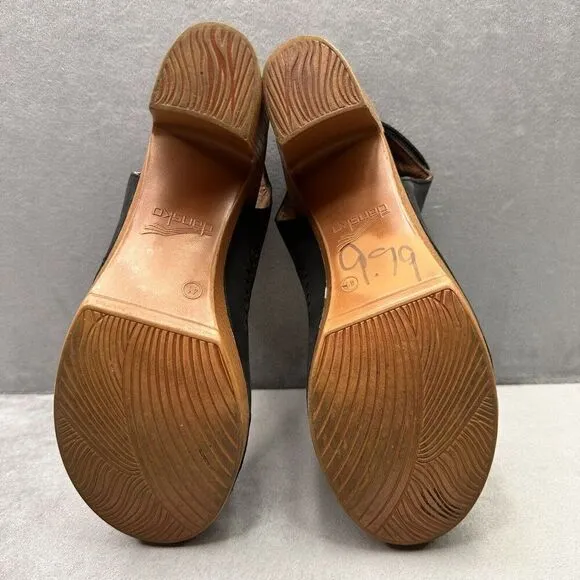 Dansko Danae Womens Size 41 (10.5-11) Sandals Slingback Black Leather Open Toe