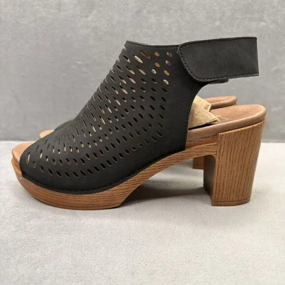 Dansko Danae Womens Size 41 (10.5-11) Sandals Slingback Black Leather Open Toe