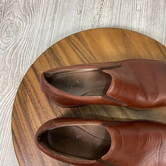 Dansko Men's EU 45 US 11.5 Brown Leather Slip On Comfort Dress Shoes