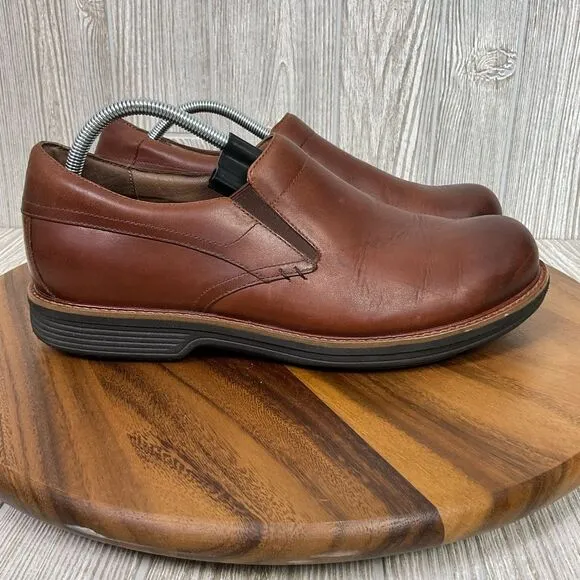 Dansko Men's EU 45 US 11.5 Brown Leather Slip On Comfort Dress Shoes