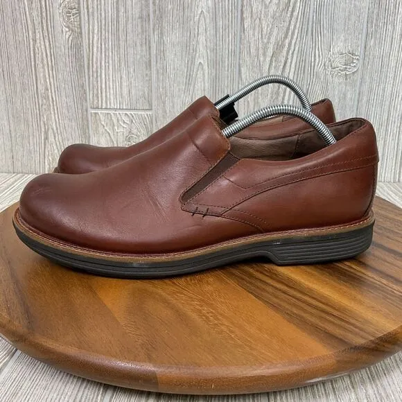 Dansko Men's EU 45 US 11.5 Brown Leather Slip On Comfort Dress Shoes