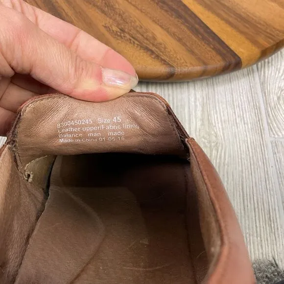 Dansko Men's EU 45 US 11.5 Brown Leather Slip On Comfort Dress Shoes