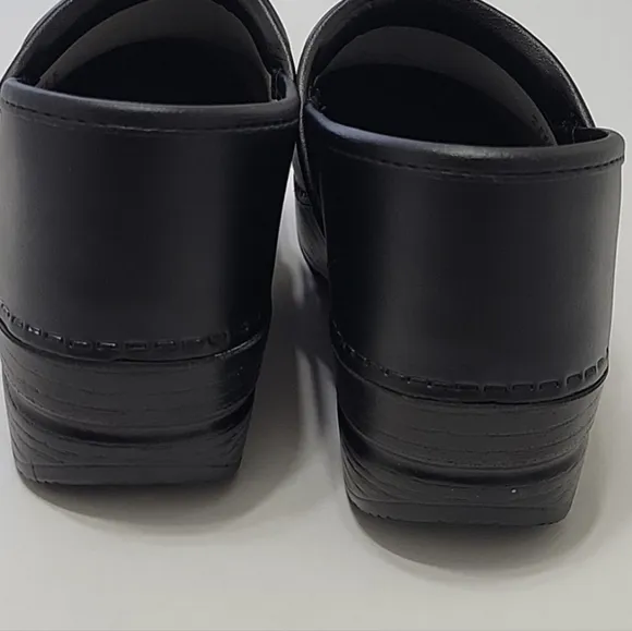 Dansko Professional Black Leather Clogs
