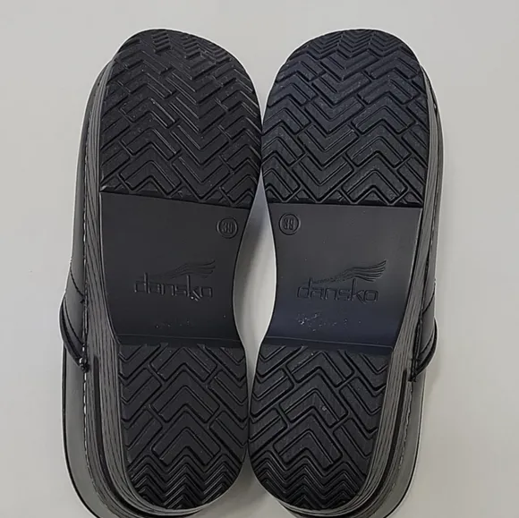 Dansko Professional Black Leather Clogs