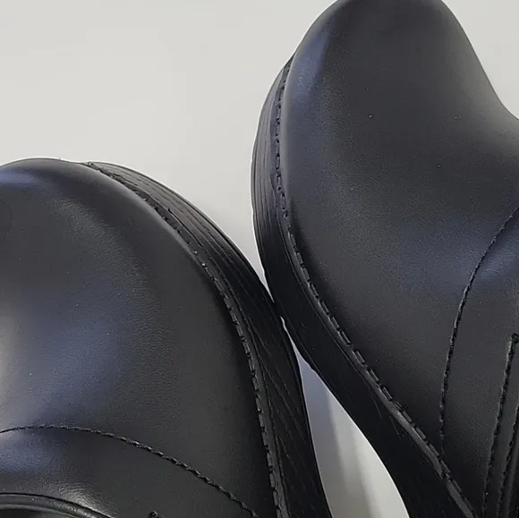 Dansko Professional Black Leather Clogs