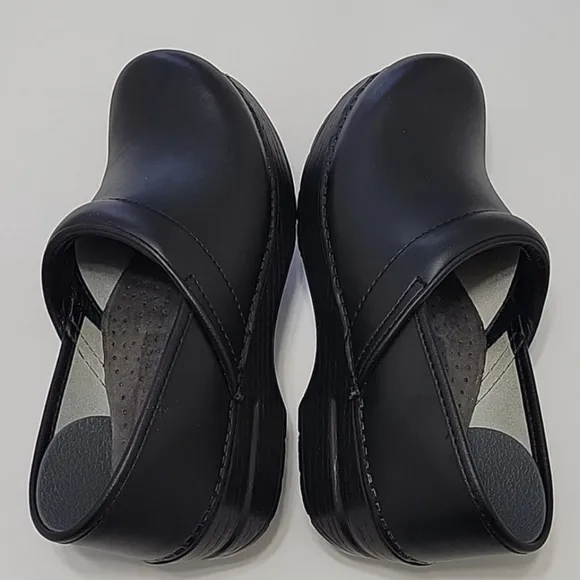 Dansko Professional Black Leather Clogs